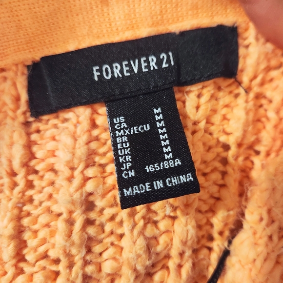 FOREVER 21 SOFT APRICOT CARDIGAN - Picture 4 of 5